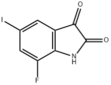 1H-Indole-2,3-dione, 7-fluoro-5-iodo- Struktur