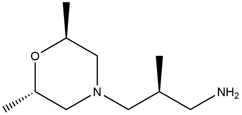 4-Morpholinepropanamine,β,2,6-trimethyl-,(βS,2S,6S)- Structure