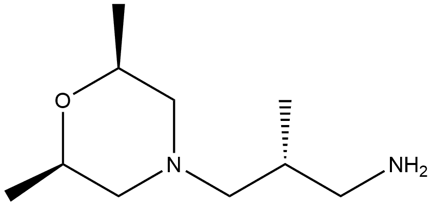 4-Morpholinepropanamine,β,2,6-trimethyl-,(βR,2R,6S)- Structure