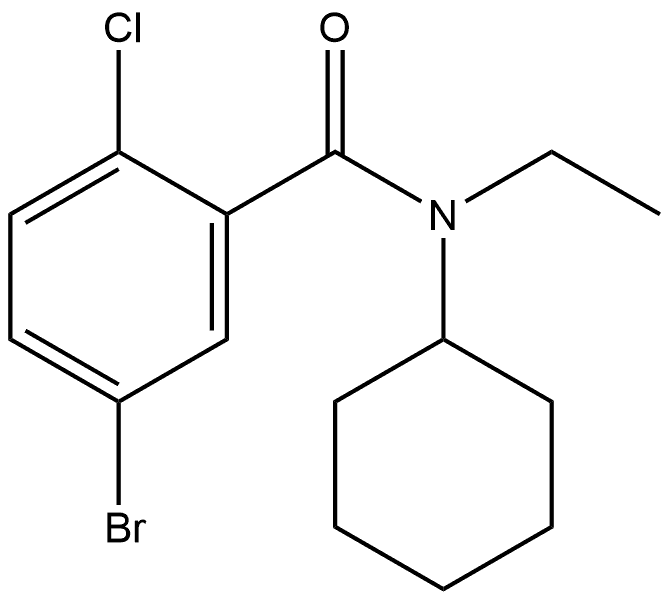 5-Bromo-2-chloro-N-cyclohexyl-N-ethylbenzamide 结构式