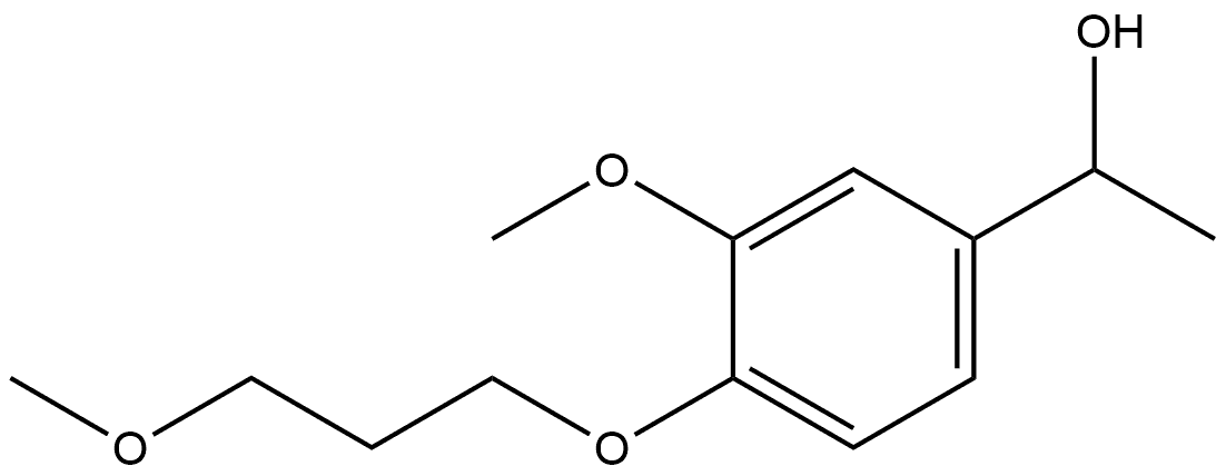 3-Methoxy-4-(3-methoxypropoxy)-α-methylbenzenemethanol Struktur
