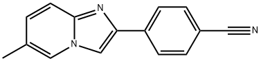 4-(6-甲基咪唑并[1,2-A]吡啶-2-基)苯腈,118000-52-5,结构式