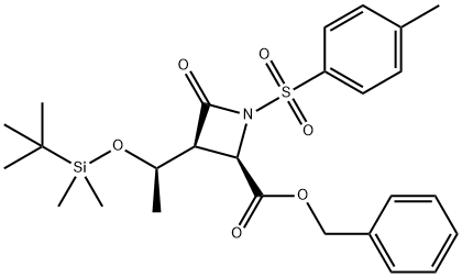 2-Azetidinecarboxylic acid, 3-[(1R)-1-[[(1,1-dimethylethyl)dimethylsilyl]oxy]ethyl]-1-[(4-methylphenyl)sulfonyl]-4-oxo-, phenylmethyl ester, (2R,3S)-