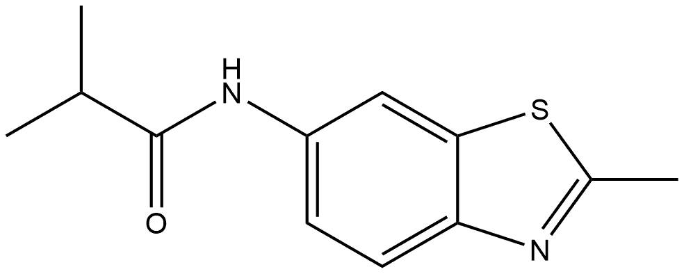 2-Methyl-N-(2-methyl-6-benzothiazolyl)propanamide 结构式