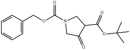 1,3-Pyrrolidinedicarboxylic acid, 4-oxo-, 3-(1,1-dimethylethyl) 1-(phenylmethyl) ester Struktur