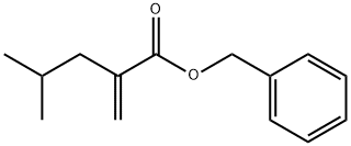 Pentanoic acid, 4-methyl-2-methylene-, phenylmethyl ester Struktur
