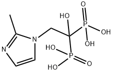 Phosphonic acid, P,P'-[1-hydroxy-2-(2-methyl-1H-imidazol-1-yl)ethylidene]bis- Struktur