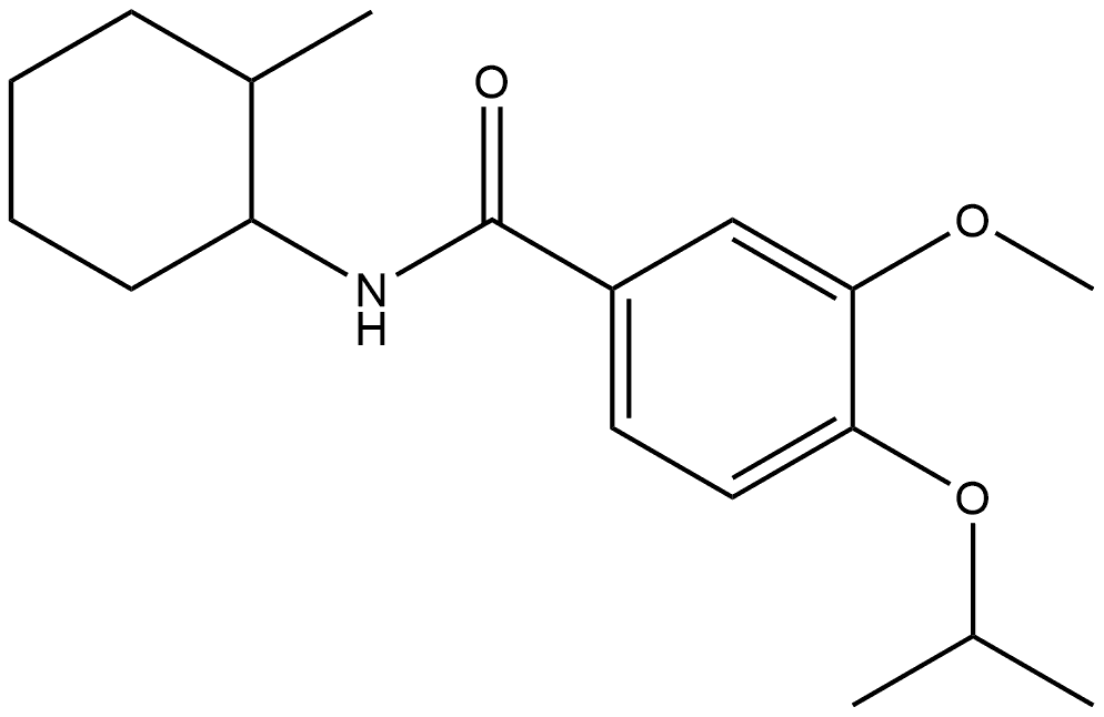 3-Methoxy-N-(2-methylcyclohexyl)-4-(1-methylethoxy)benzamide 结构式