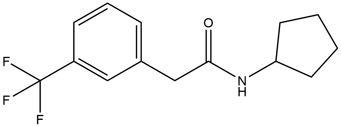 N-Cyclopentyl-3-(trifluoromethyl)benzeneacetamide 结构式