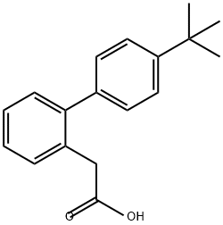 [1,1'-Biphenyl]-2-acetic acid, 4'-(1,1-dimethylethyl)- Structure