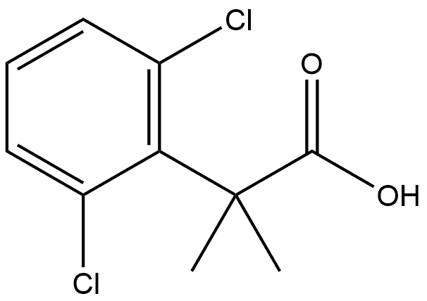 Benzeneacetic acid, 2,6-dichloro-α,α-dimethyl- Struktur