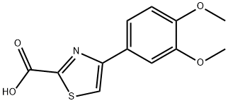 2-Thiazolecarboxylic acid, 4-(3,4-dimethoxyphenyl)- Struktur