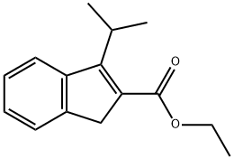 1H-Indene-2-carboxylic acid, 3-(1-methylethyl)-, ethyl ester 结构式