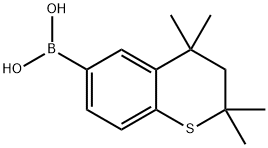 Boronic acid, B-(3,4-dihydro-2,2,4,4-tetramethyl-2H-1-benzothiopyran-6-yl)- 结构式