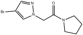 Ethanone, 2-(4-bromo-1H-pyrazol-1-yl)-1-(1-pyrrolidinyl)- Structure