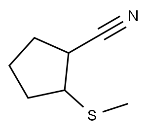2-(methylsulfanyl)cyclopentane-1-carbonitrile, Mixture of diastereomers Structure