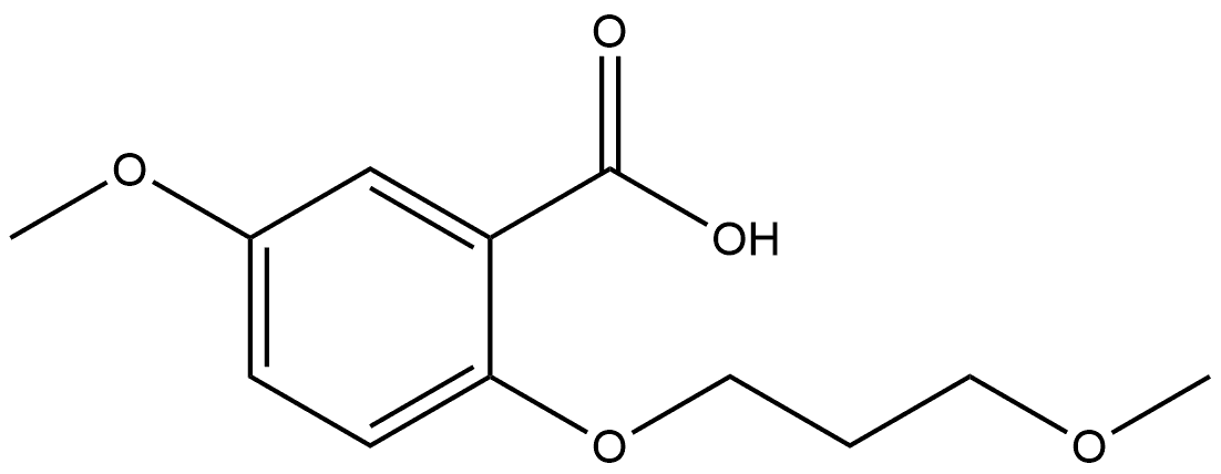 5-Methoxy-2-(3-methoxypropoxy)benzoic acid Struktur