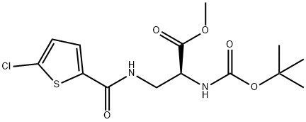 (S)-甲基 2-((叔丁氧羰基)氨基)-3-(5-氯噻吩-2-甲酰胺基)丙酸酯, 1184297-41-3, 结构式
