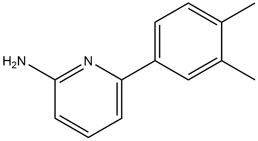 6-(3,4-Dimethylphenyl)-2-pyridinamine 结构式