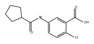 Benzoic acid, 2-chloro-5-[(cyclopentylcarbonyl)amino]- Structure