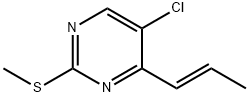 Pyrimidine, 5-chloro-2-(methylthio)-4-(1E)-1-propen-1-yl- Structure