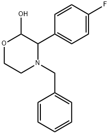 2-Morpholinol, 3-(4-fluorophenyl)-4-(phenylmethyl)- Struktur