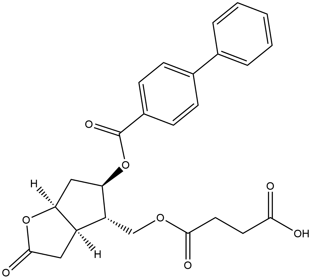 Butanedioic acid, mono[[5-[([1,1'-biphenyl]-4-ylcarbonyl)oxy]hexahydro-2-oxo-2H-cyclopenta[b]furan-4-yl]methyl] ester, [3aR-(3aα,4α,5β,6aα)]- (9CI)