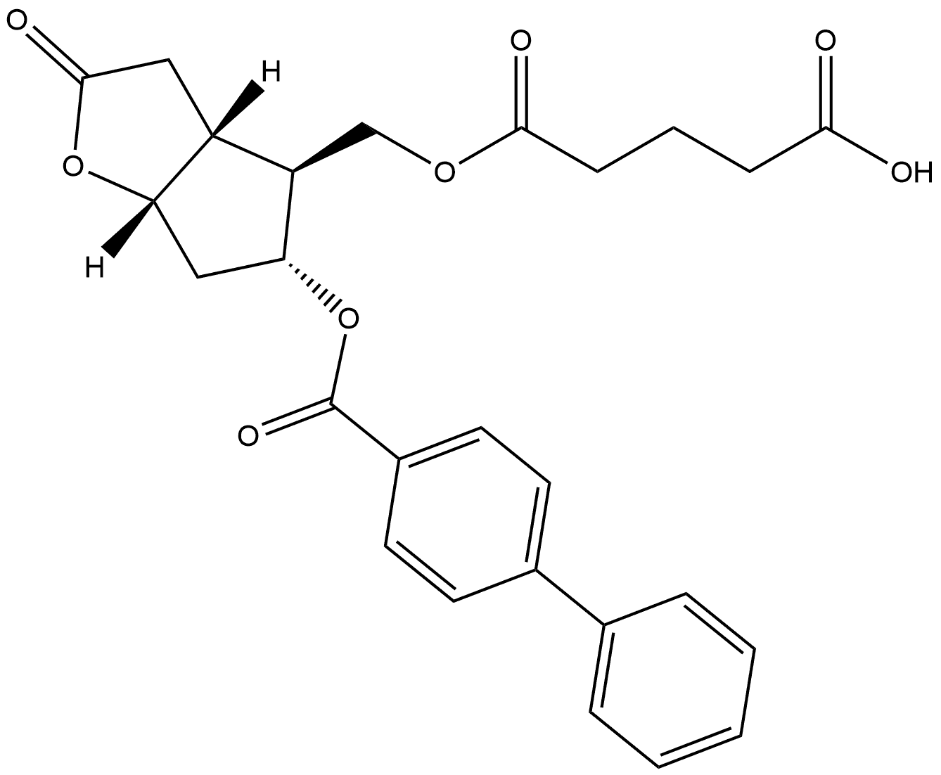 Pentanedioic acid, mono[[5-[([1,1'-biphenyl]-4-ylcarbonyl)oxy]hexahydro-2-oxo-2H-cyclopenta[b]furan-4-yl]methyl] ester, [3aR-(3aα,4α,5β,6aα)]- (9CI)