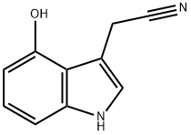 1H-Indole-3-acetonitrile, 4-hydroxy-,118573-52-7,结构式