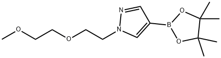 1H-Pyrazole, 1-[2-(2-methoxyethoxy)ethyl]-4-(4,4,5,5-tetramethyl-1,3,2-dioxaborolan-2-yl)- 结构式