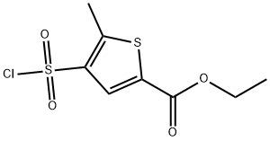 2-Thiophenecarboxylic acid, 4-(chlorosulfonyl)-5-methyl-, ethyl ester,1185853-40-0,结构式