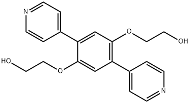2,2'-((2,5-二(吡啶-4-基)-1,4-亚苯基)双(氧基)双(乙烷-1-醇),1186466-82-9,结构式