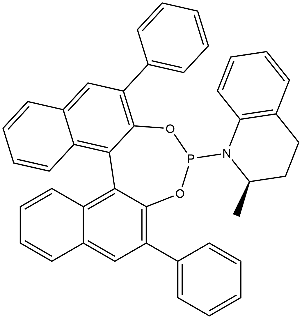 (2R)-1-[(11bR)-2,6-diphenyldinaphtho[2,1-d:1',2'-f][1,3,2]dioxaphosphepin-4-yl]-1,2,3,4-tetrahydro-2-methyl-Quinoline,1187082-44-5,结构式