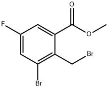 3-溴-2-(溴甲基)-5-氟苯甲酸甲酯, 1187318-54-2, 结构式