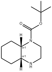 1(2H)-Quinoxalinecarboxylic acid, octahydro-, 1,1-dimethylethyl ester, (4aR,8aS)-rel- Structure