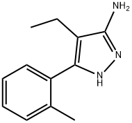 4-乙基-3-(邻甲苯基)-1H-吡唑-5-胺, 1187561-50-7, 结构式
