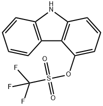 Methanesulfonic acid, 1,1,1-trifluoro-, 9H-carbazol-4-yl ester 结构式