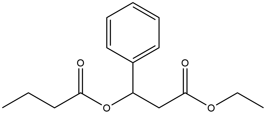 Benzenepropanoic acid, β-(1-oxobutoxy)-, ethyl ester Struktur