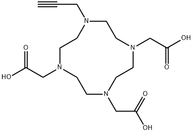 1,4,7,10-Tetraazacyclododecane-1,4,7-triacetic acid, 10-(2-propyn-1-yl)- Struktur