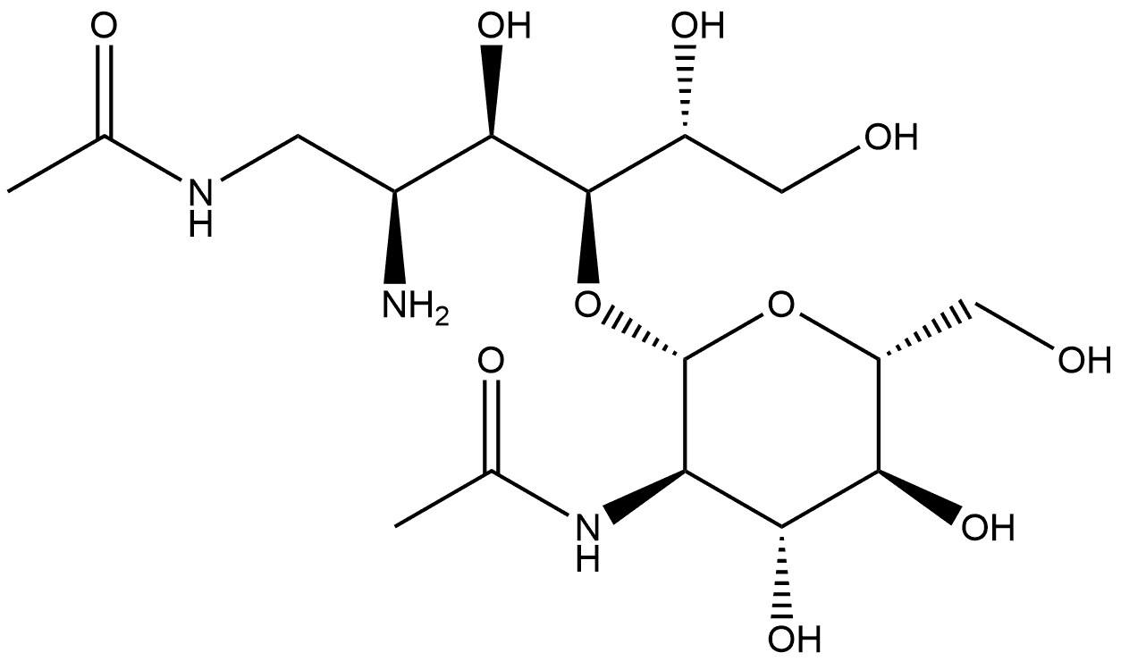 D-Glucitol, 1-(acetylamino)-4-O-[2-(acetylamino)-2-deoxy-β-D-glucopyranosyl]-2-amino-1,2-dideoxy- (9CI)