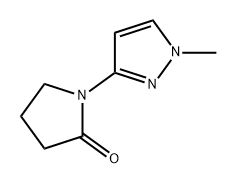 2-Pyrrolidinone, 1-(1-methyl-1H-pyrazol-3-yl)-,1189655-98-8,结构式