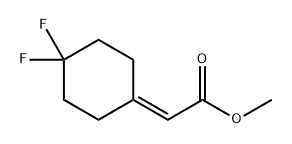 Acetic acid, 2-(4,4-difluorocyclohexylidene)-, methyl ester Structure
