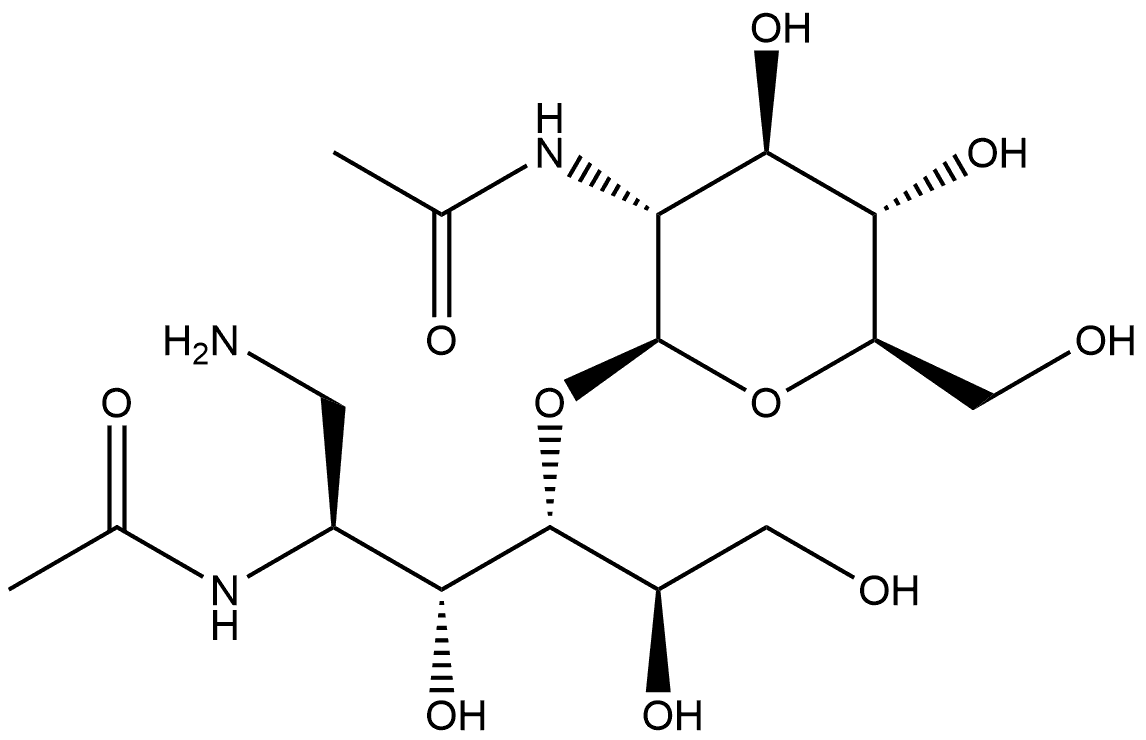 D-Glucitol, 2-(acetylamino)-4-O-[2-(acetylamino)-2-deoxy-β-D-glucopyranosyl]-1-amino-1,2-dideoxy-