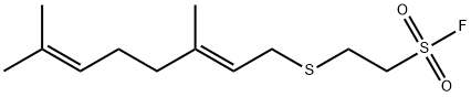 Ethanesulfonyl fluoride, 2-[[(2E)-3,7-dimethyl-2,6-octadien-1-yl]thio]- Struktur