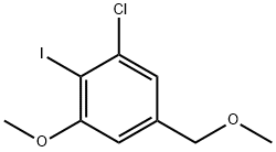 Benzene, 1-chloro-2-iodo-3-methoxy-5-(methoxymethyl)- Structure