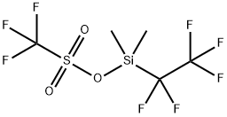 Methanesulfonic acid, 1,1,1-trifluoro-, dimethyl(1,1,2,2,2-pentafluoroethyl)silyl ester Struktur