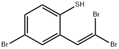 Benzenethiol, 4-bromo-2-(2,2-dibromoethenyl)- 化学構造式