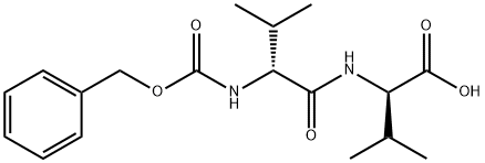 N-(N-苄氧羰基-D-缬氨酰基)-D-缬氨酸 结构式