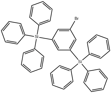 Benzene, 1-bromo-3,5-bis(triphenylsilyl)- 化学構造式