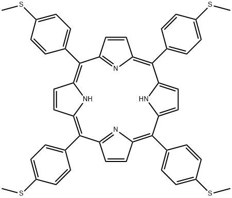 21H,23H-Porphine, 5,10,15,20-tetrakis[4-(methylthio)phenyl]- Structure